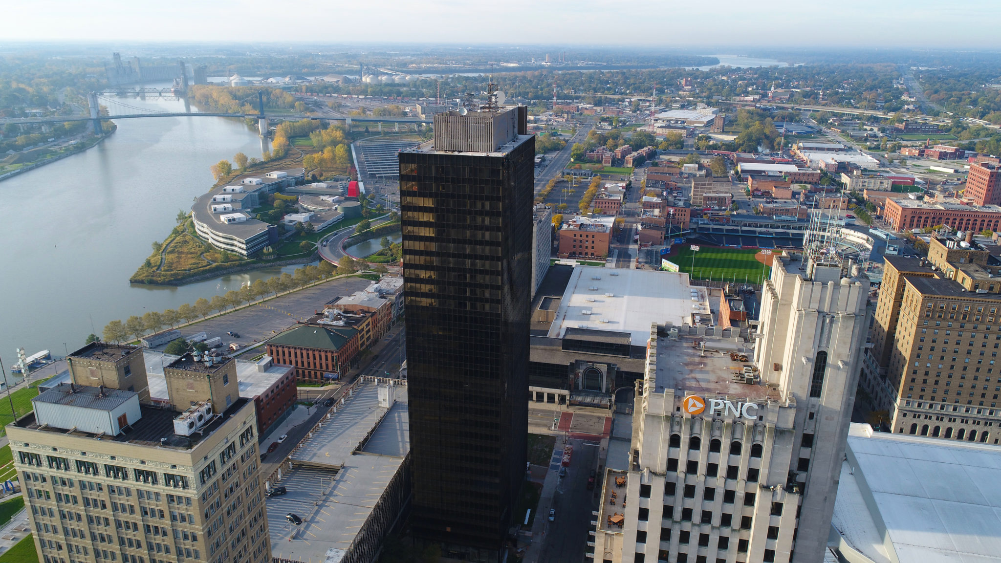 Aerial view of Downtown Toledo